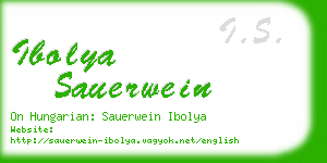 ibolya sauerwein business card